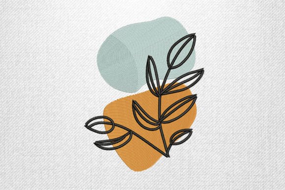 Abstract Leaf Embroidery Design Review for Seasonal Creations