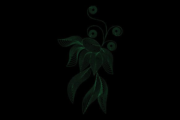 Abstract Linework Flower: A Modern Embroidery for Seasonal Collections