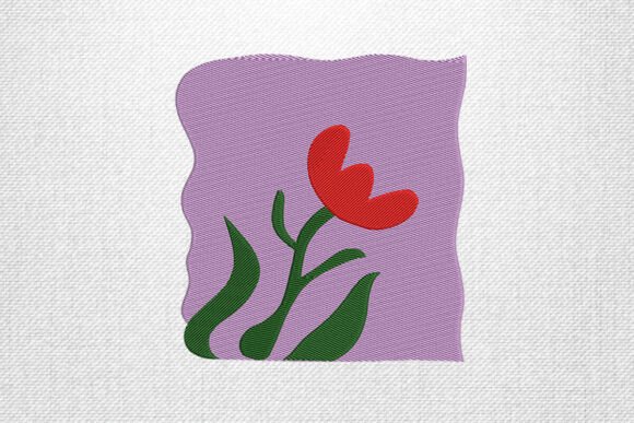 Abstract Tulip: A Versatile Embroidery Design for Seasonal Creations