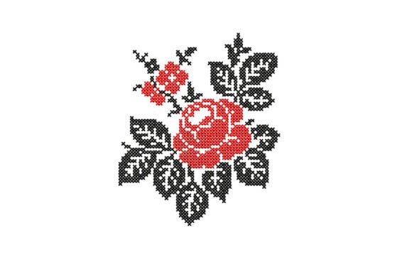 Cross Stitch Rose Embroidery Pattern Review for Sweatshirts