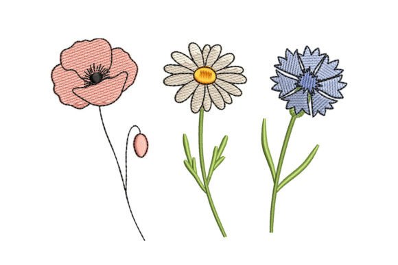 Cute Wildflower Trio Embroidery Design Review