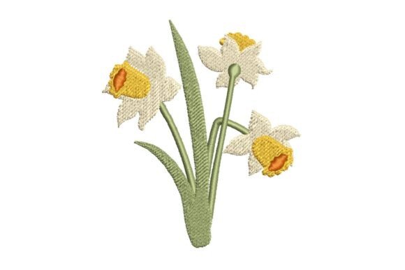 Elegant Daffodils: A Timeless Embroidery Design for Personalized Gifts