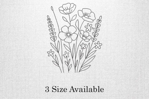 Floral Outline: A Timeless Embroidery Design for Personalized Creations