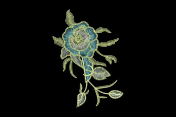 Icy Blue Rose Embroidery: A Seasonal Design Review
