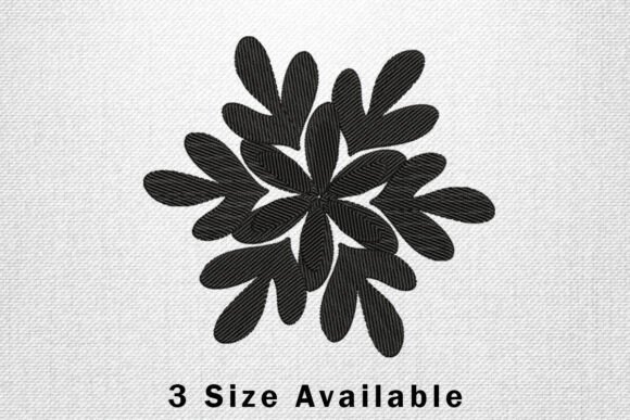 Modern Black Flower: A Playful Embroidery Design for Meaningful Gifts