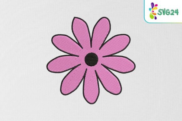 Pink Daisy Flower Embroidery Design Review