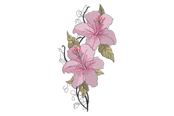 Pink Lily Flower: A Versatile Embroidery Design for Personalized Gifts