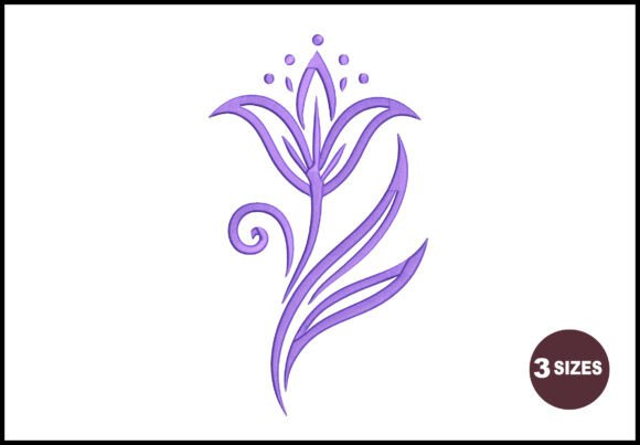 Purple Swirl Flower Embroidery Design Review