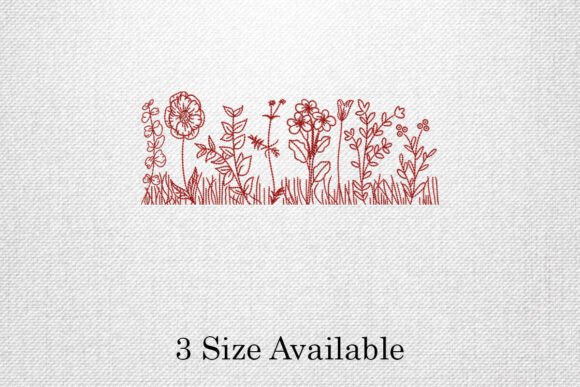 Red Wildflower Outline Border Embroidery Review