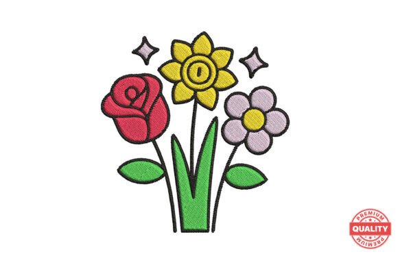 Rose Daffodil and Daisy Trio Embroidery Review for Seasonal Creations