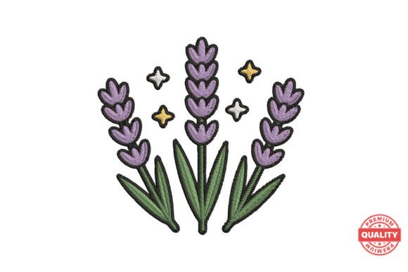Simple Lavender Embroidery Design: A Versatile Springtime Addition