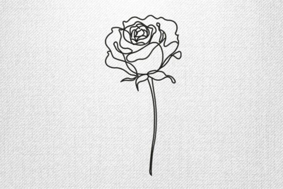 Single Line Rose Embroidery Design Review for Small Business Merch