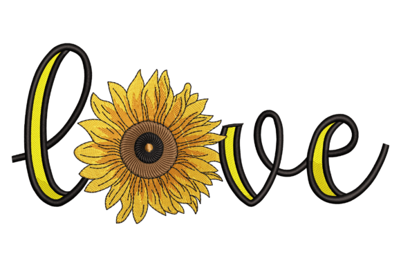 Sunflower Love Embroidery Design Review for Business Use