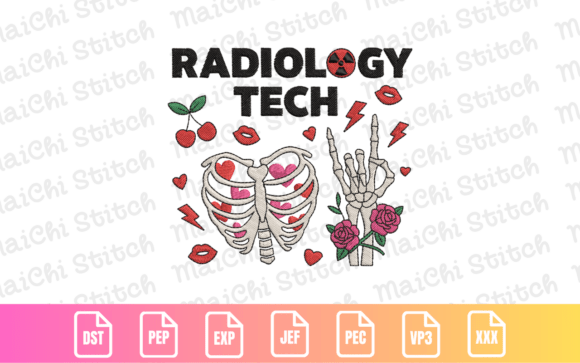 Valentine Skeleton Rib Cage Embroidery Design Review