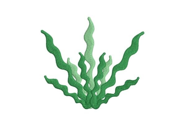 Wavy Seaweed Cluster: A Natural Embroidery Design for Real Projects